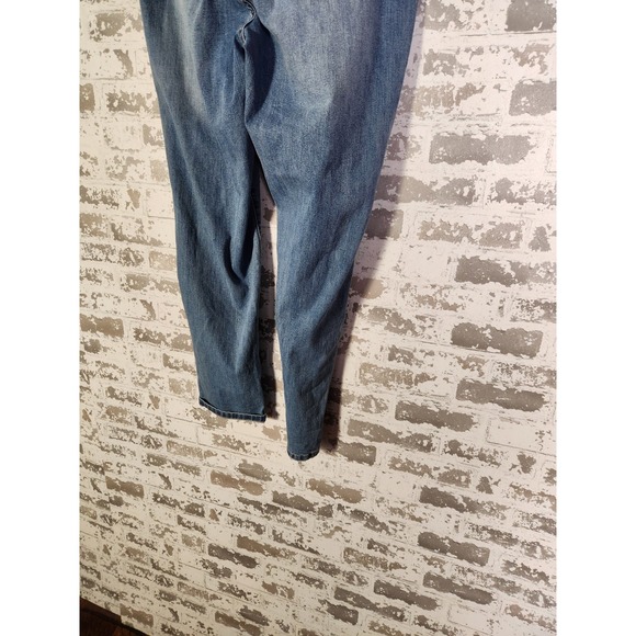 Forever 21 Boyfriend Slim Leg Jeans Size 14 Blue Distressed New - Picture 10 of 16